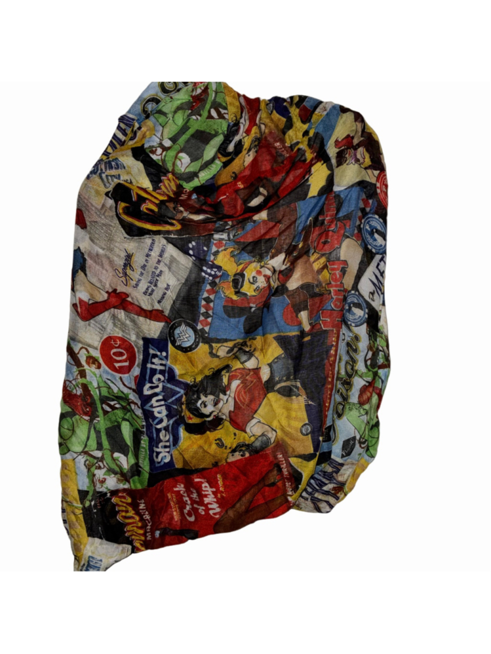 DC Comics Female Superheroes Retro Vintage Print Lightweight Infinity Scarf